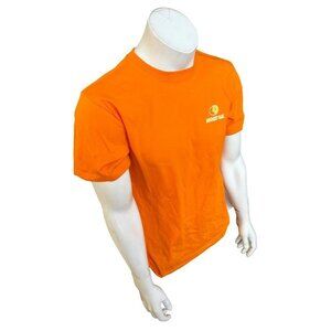 Anvil Men's Mossy Oak Tree Graphic Orange Short Sleeve Shirt Size Medium